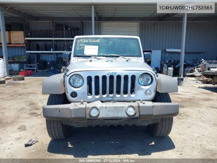 1C4HJWDG2HL753565 2017 Jeep Wrangler Unlimited Sport 4X4