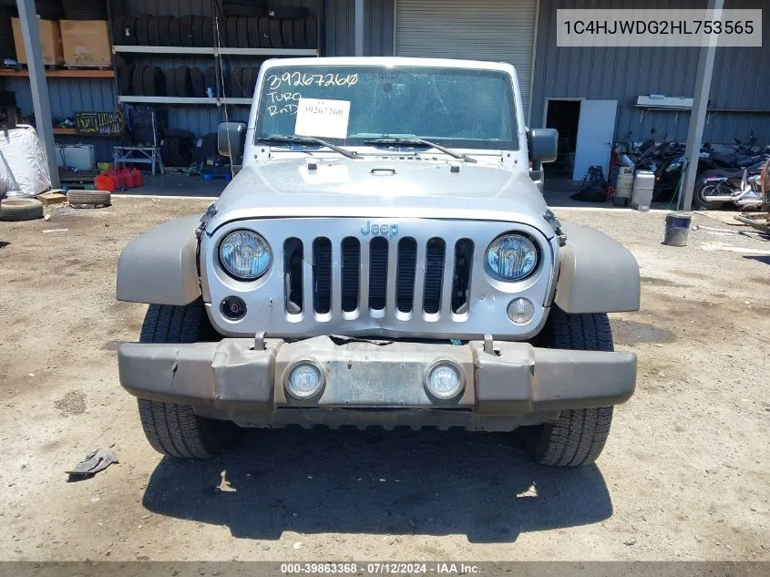 1C4HJWDG2HL753565 2017 Jeep Wrangler Unlimited Sport 4X4