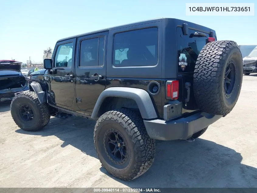 1C4BJWFG1HL733651 2017 Jeep Wrangler Unlimited Rubicon 4X4