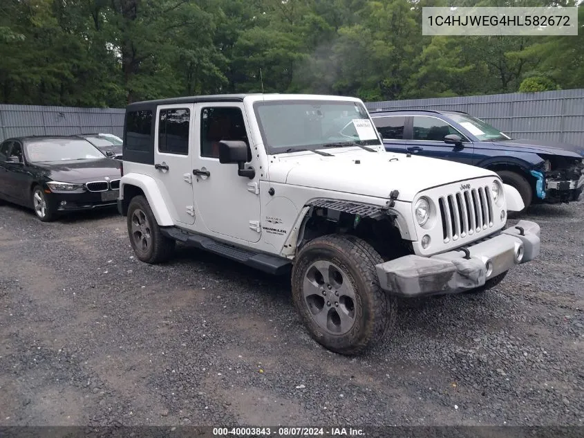 1C4HJWEG4HL582672 2017 Jeep Wrangler Unlimited Sahara 4X4