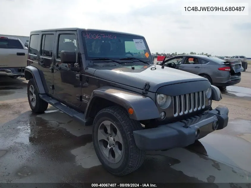 1C4BJWEG9HL680487 2017 Jeep Wrangler Unlimited Sahara 4X4