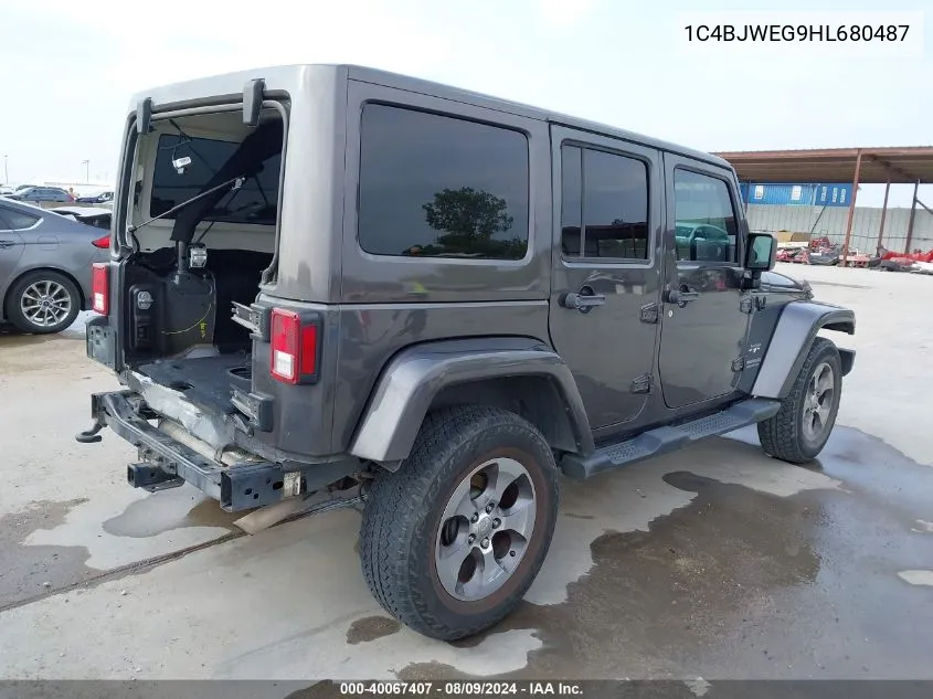 1C4BJWEG9HL680487 2017 Jeep Wrangler Unlimited Sahara 4X4