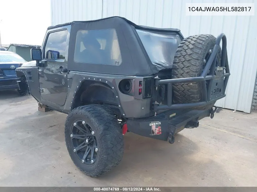 1C4AJWAG5HL582817 2017 Jeep Wrangler Sport 4X4