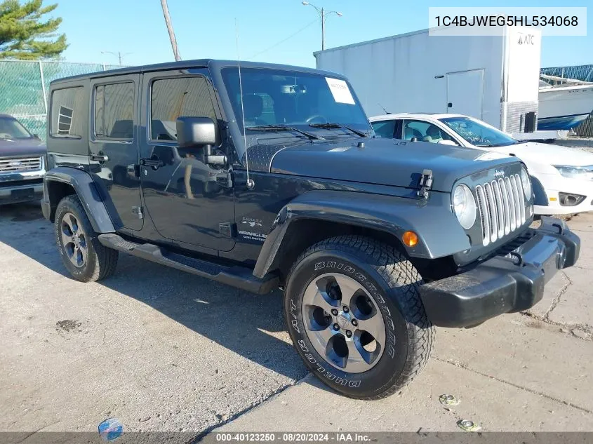 1C4BJWEG5HL534068 2017 Jeep Wrangler Unlimited Sahara