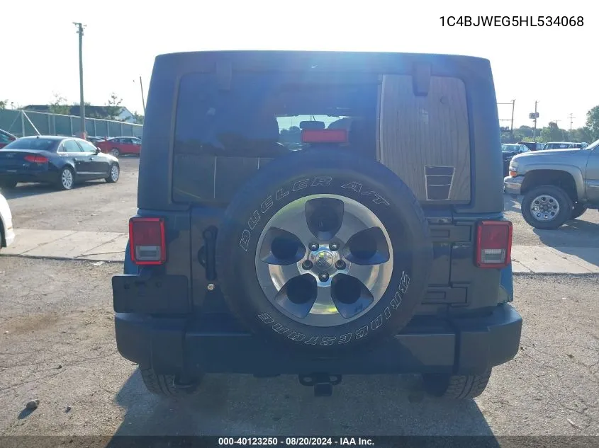 1C4BJWEG5HL534068 2017 Jeep Wrangler Unlimited Sahara