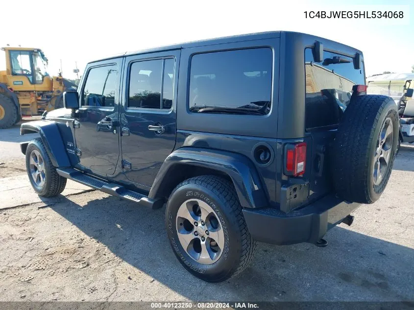 1C4BJWEG5HL534068 2017 Jeep Wrangler Unlimited Sahara