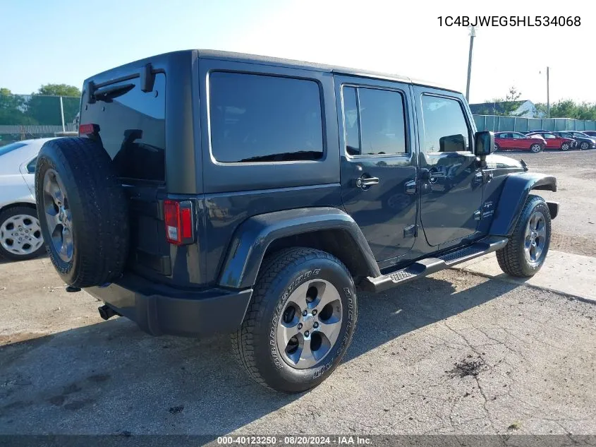 1C4BJWEG5HL534068 2017 Jeep Wrangler Unlimited Sahara