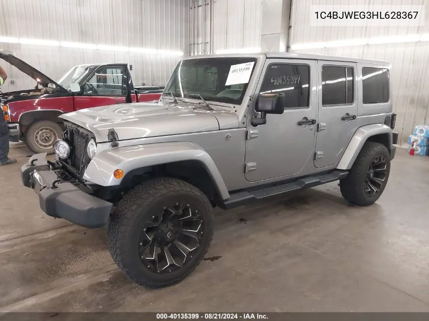 1C4BJWEG3HL628367 2017 Jeep Wrangler Unlimited Sahara