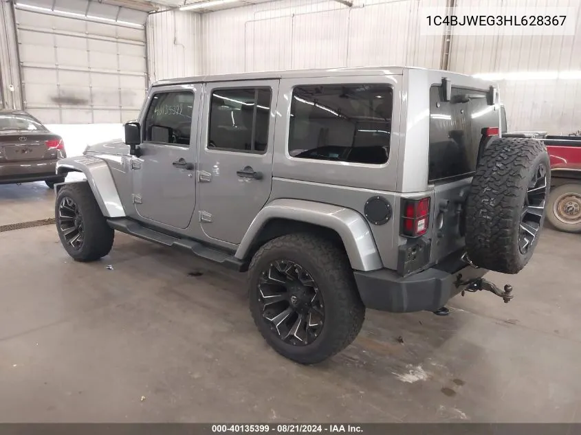 1C4BJWEG3HL628367 2017 Jeep Wrangler Unlimited Sahara