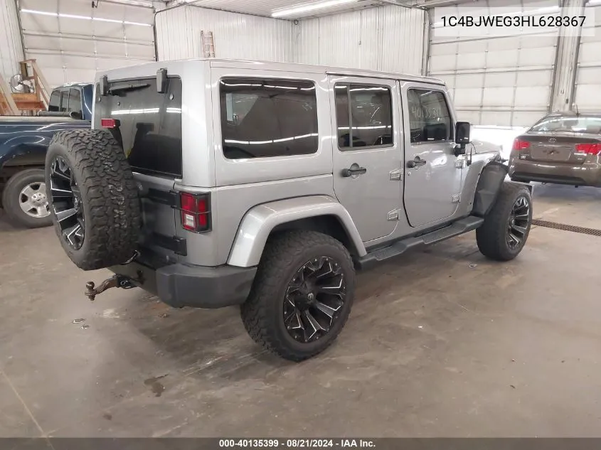 1C4BJWEG3HL628367 2017 Jeep Wrangler Unlimited Sahara