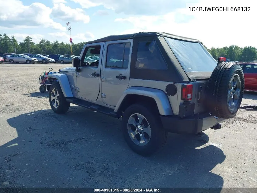 1C4BJWEG0HL668132 2017 Jeep Wrangler Unlimited Sahara