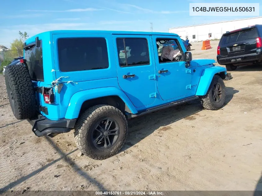 1C4BJWEG5HL650631 2017 Jeep Wrangler Unlimited Winter 4X4