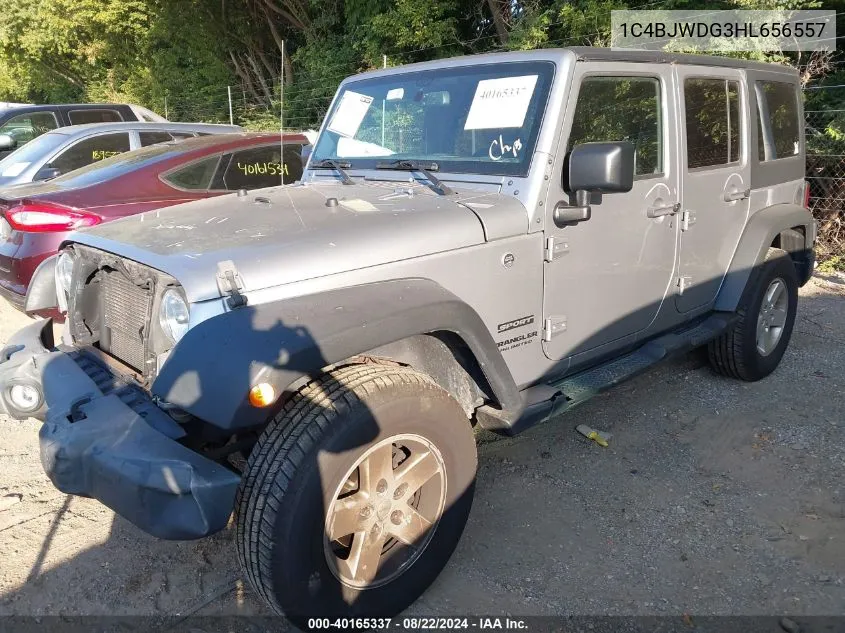 2017 Jeep Wrangler Unlimited Sport 4X4 VIN: 1C4BJWDG3HL656557 Lot: 40165337