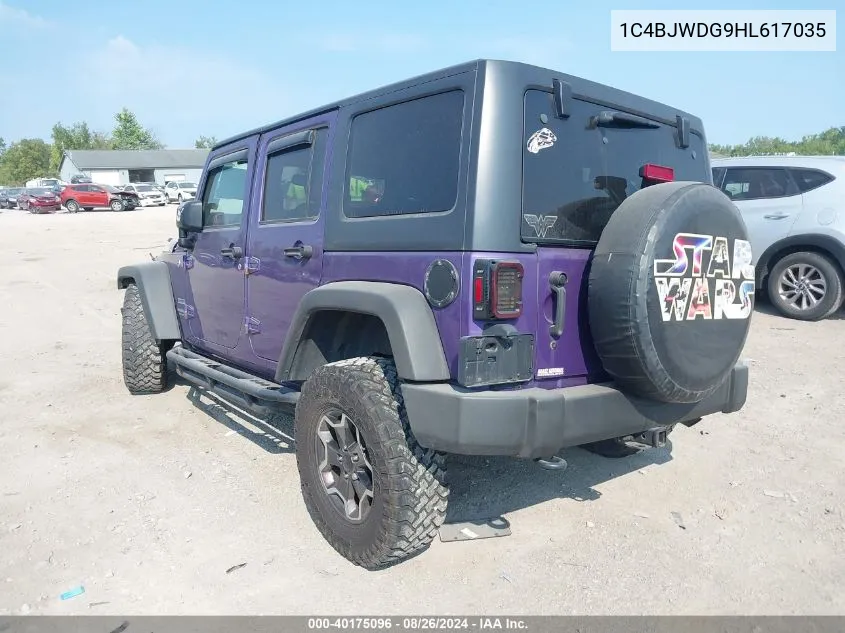 1C4BJWDG9HL617035 2017 Jeep Wrangler Unlimited Sport 4X4