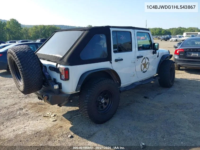 2017 Jeep Wrangler Unlimited Sport 4X4 VIN: 1C4BJWDG1HL543867 Lot: 40195803