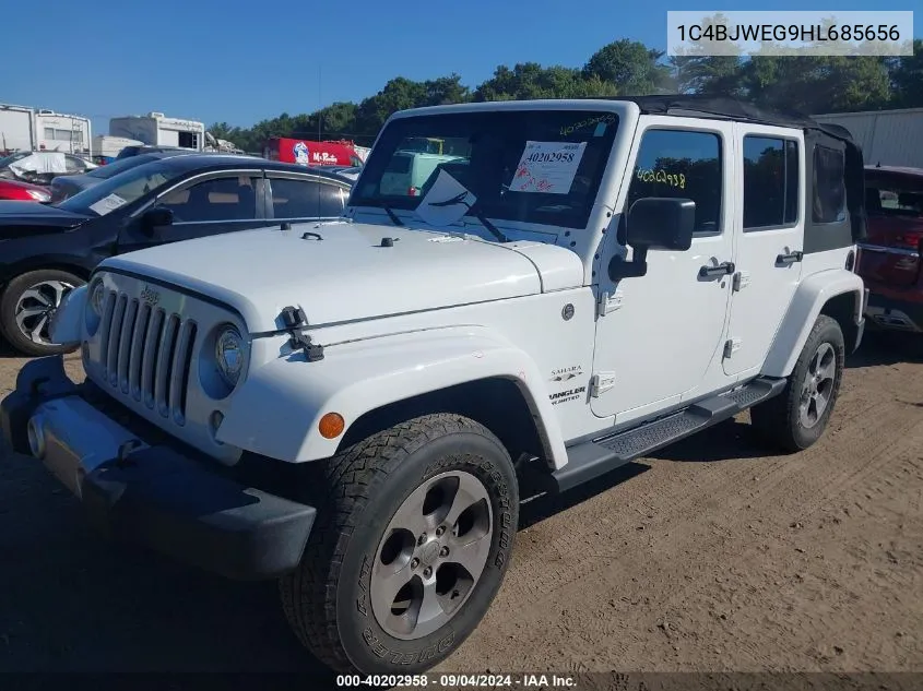 1C4BJWEG9HL685656 2017 Jeep Wrangler Unlimited Sahara 4X4