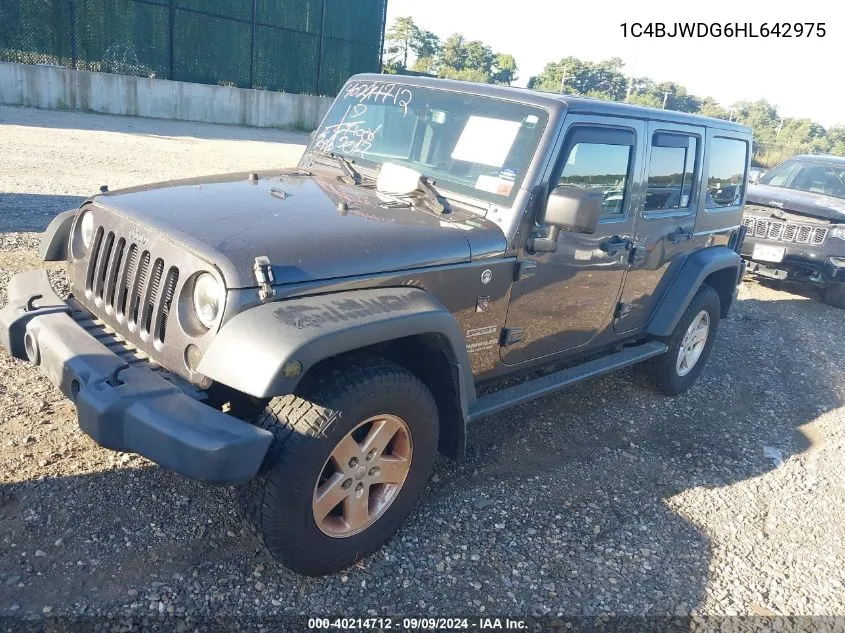 1C4BJWDG6HL642975 2017 Jeep Wrangler Unlimited Sport 4X4