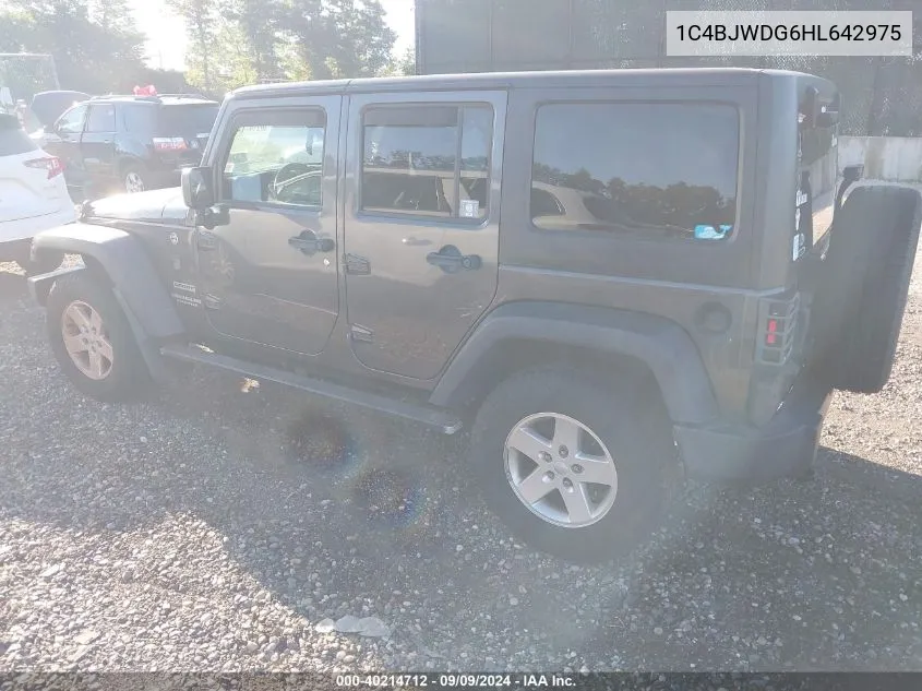 1C4BJWDG6HL642975 2017 Jeep Wrangler Unlimited Sport 4X4