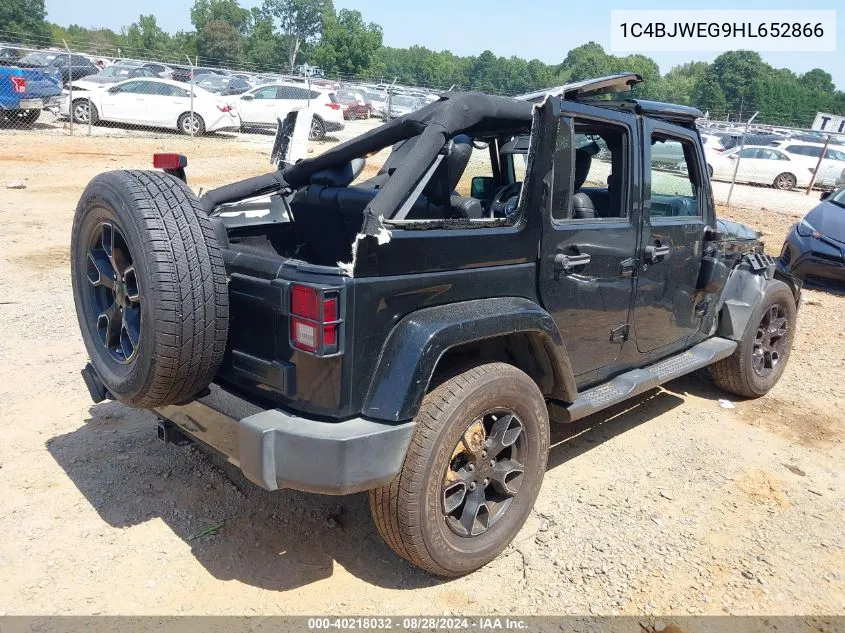 2017 Jeep Wrangler Unlimited Smoky Mountain 4X4 VIN: 1C4BJWEG9HL652866 Lot: 40218032