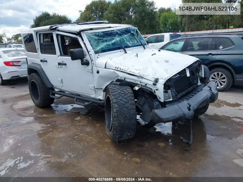 2017 Jeep Wrangler Unlimited Rubicon 4X4 VIN: 1C4BJWFG6HL522106 Lot: 40276689