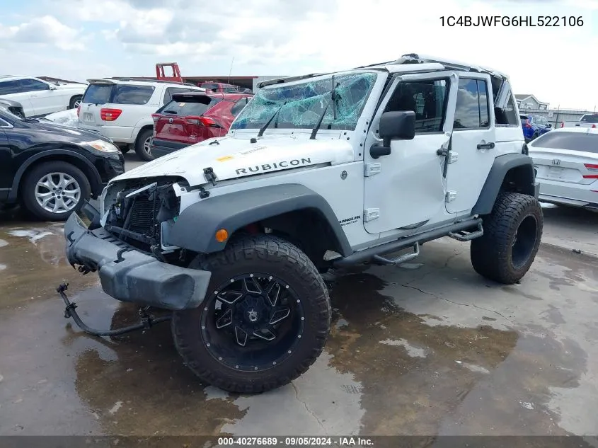 2017 Jeep Wrangler Unlimited Rubicon 4X4 VIN: 1C4BJWFG6HL522106 Lot: 40276689