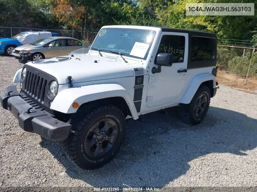 2017 Jeep Wrangler Big Bear 4X4/Freedom 4X4/Sport 4X4/Willy Wheeler 4X4 VIN: 1C4AJWAG3HL563103 Lot: 40322265