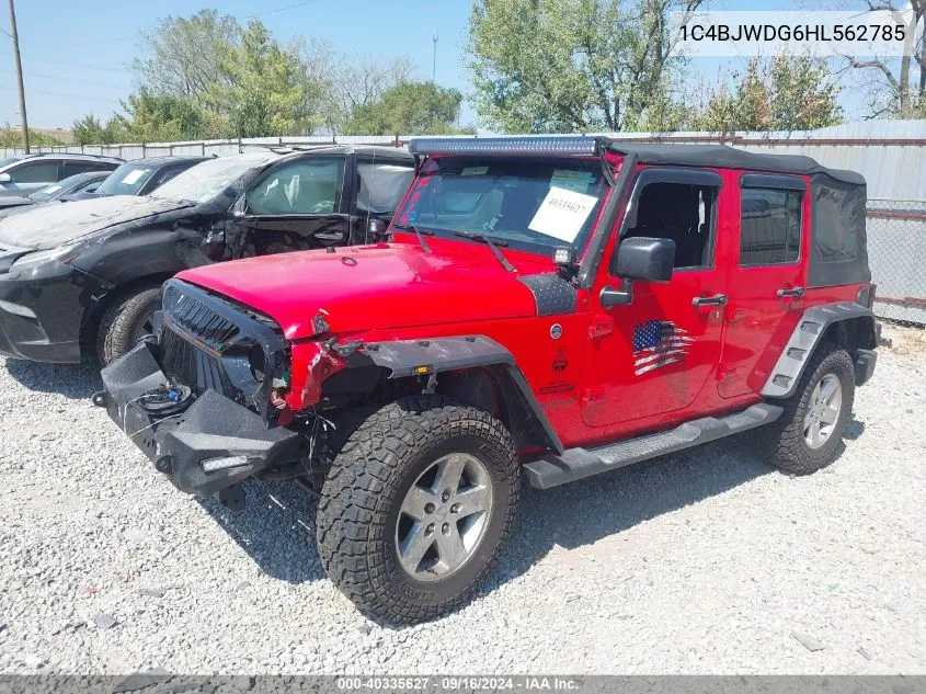 2017 Jeep Wrangler Unlimited Sport VIN: 1C4BJWDG6HL562785 Lot: 40335627