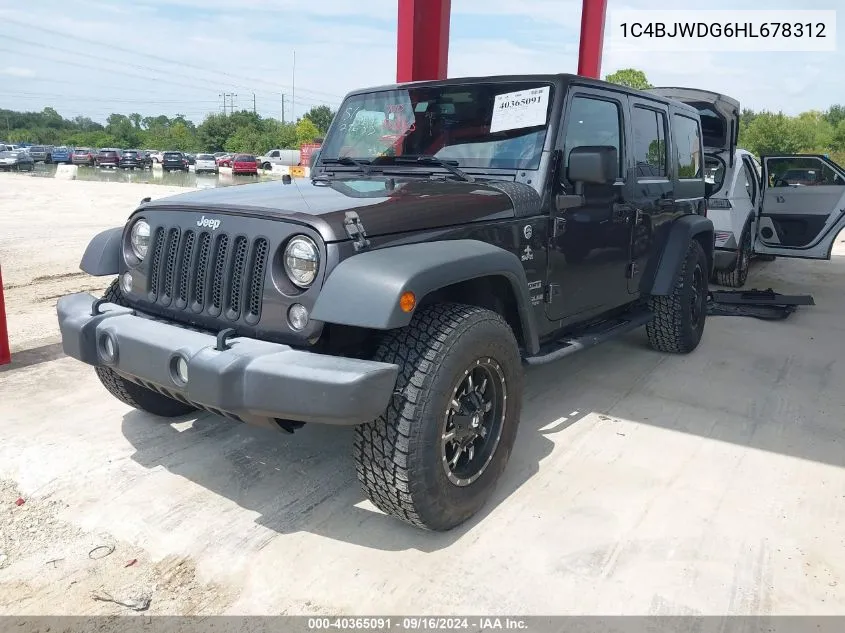 1C4BJWDG6HL678312 2017 Jeep Wrangler Unlimited Sport 4X4