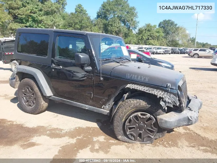 2017 Jeep Wrangler Sport VIN: 1C4AJWAG7HL717330 Lot: 40373943