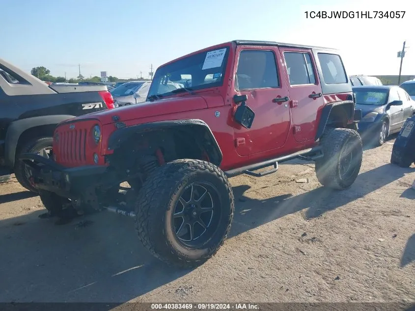 1C4BJWDG1HL734057 2017 Jeep Wrangler Unlimited Sport 4X4