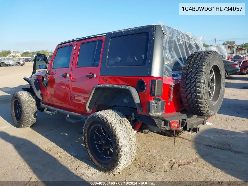 2017 Jeep Wrangler Unlimited Sport 4X4 VIN: 1C4BJWDG1HL734057 Lot: 40383469