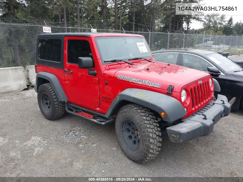 1C4AJWAG3HL754861 2017 Jeep Wrangler Sport 4X4