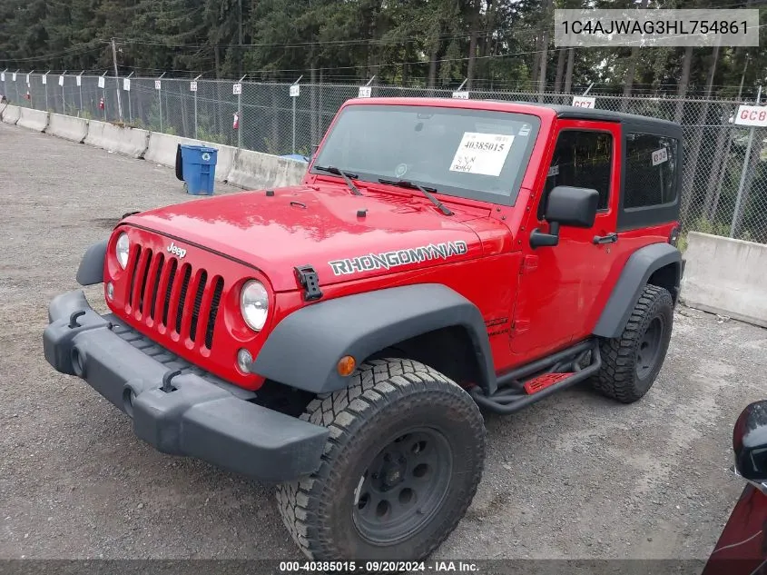 1C4AJWAG3HL754861 2017 Jeep Wrangler Sport 4X4