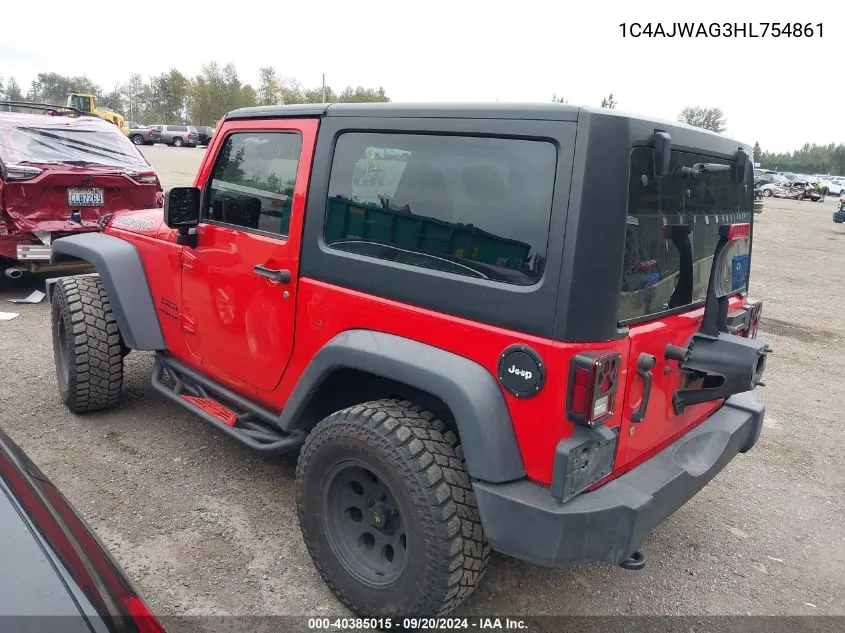 1C4AJWAG3HL754861 2017 Jeep Wrangler Sport 4X4