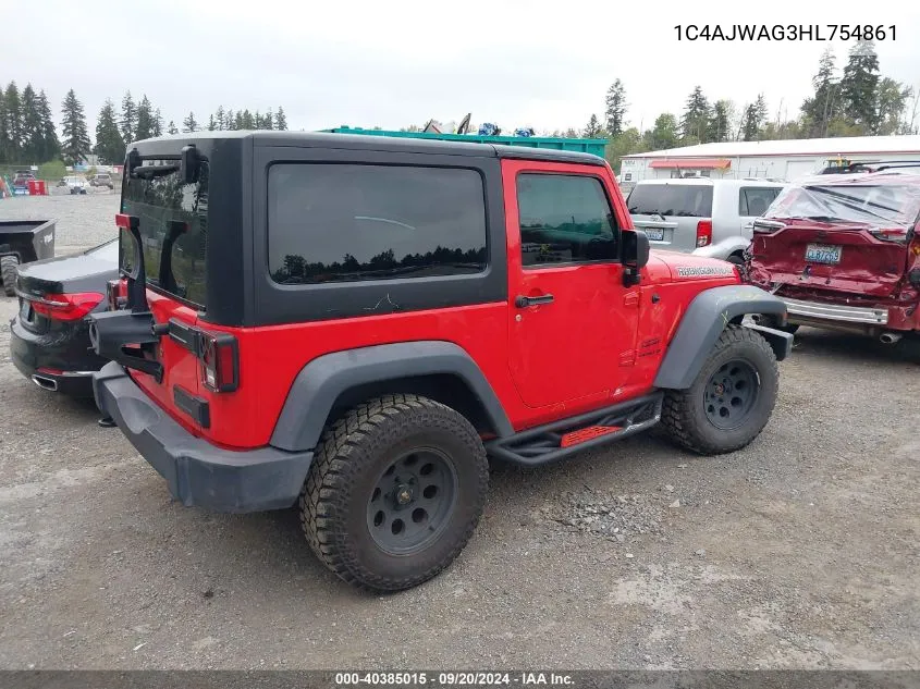 1C4AJWAG3HL754861 2017 Jeep Wrangler Sport 4X4