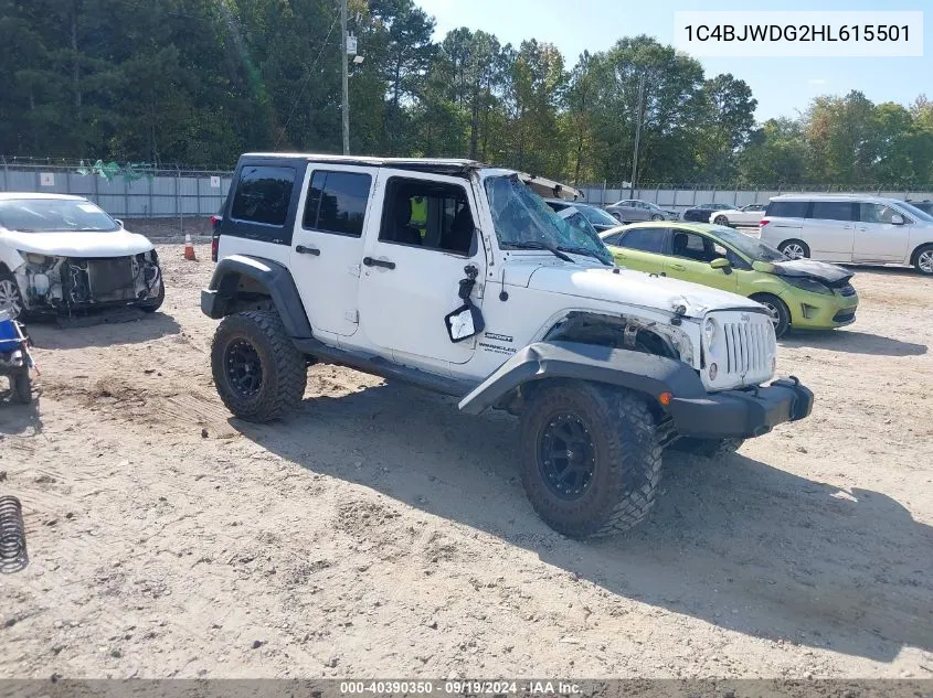 2017 Jeep Wrangler Unlimited Sport 4X4 VIN: 1C4BJWDG2HL615501 Lot: 40390350