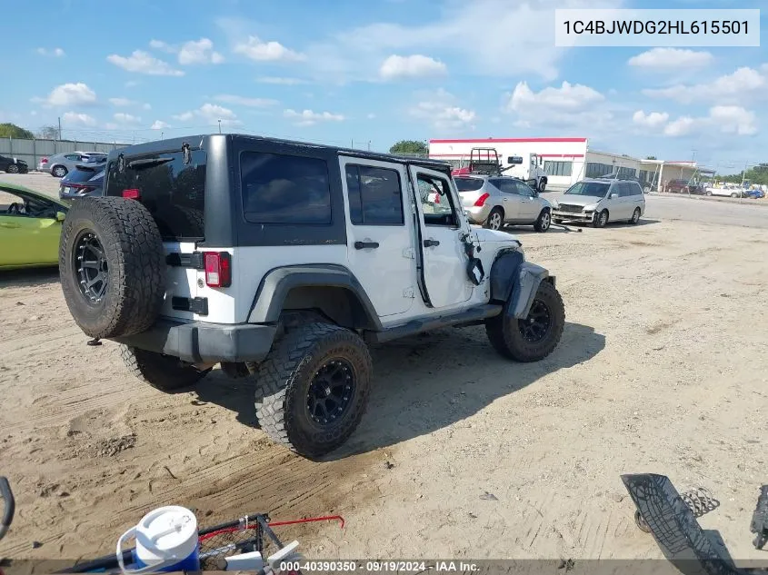 1C4BJWDG2HL615501 2017 Jeep Wrangler Unlimited Sport 4X4