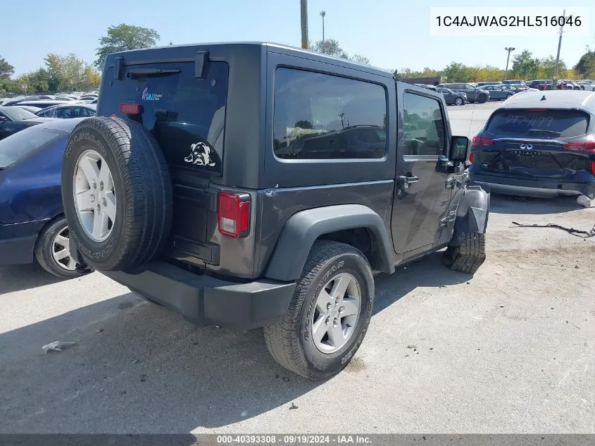 2017 Jeep Wrangler Sport 4X4 VIN: 1C4AJWAG2HL516046 Lot: 40393308