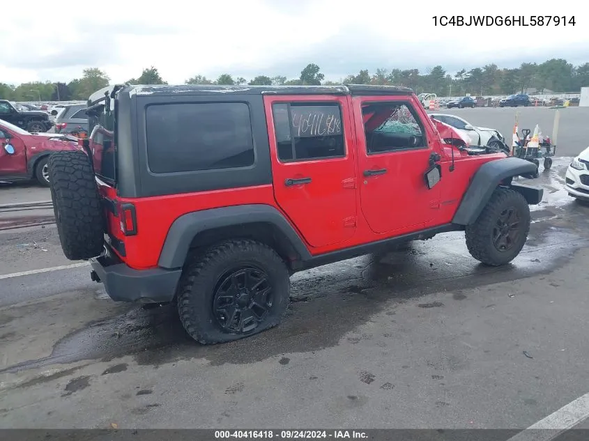 1C4BJWDG6HL587914 2017 Jeep Wrangler Unlimited Willy Wheeler 4X4