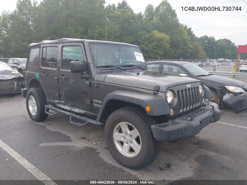 2017 Jeep Wrangler Unlimited Sport VIN: 1C4BJWDG0HL730744 Lot: 40422636