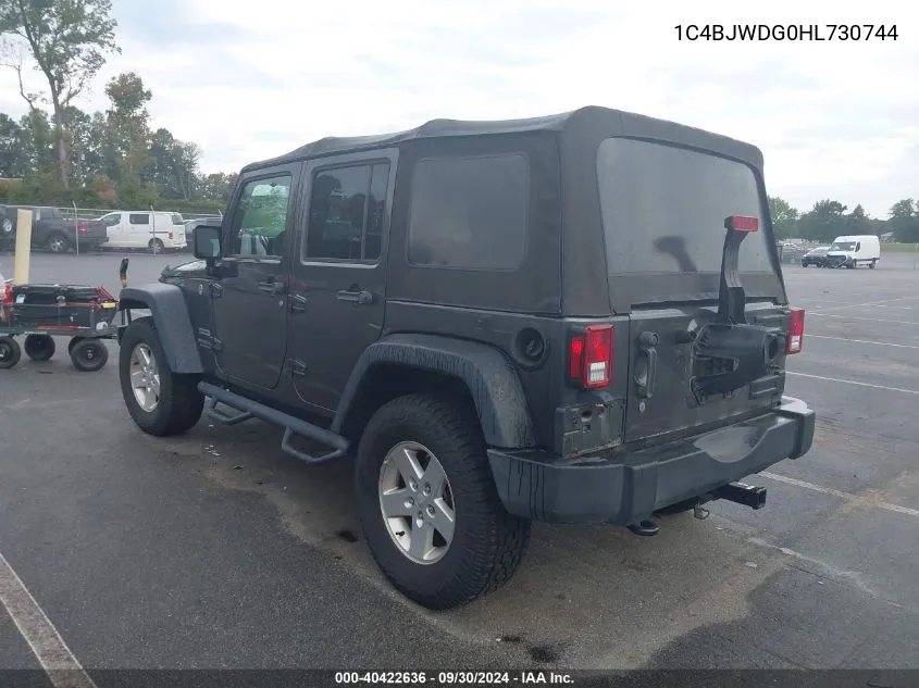 1C4BJWDG0HL730744 2017 Jeep Wrangler Unlimited Sport