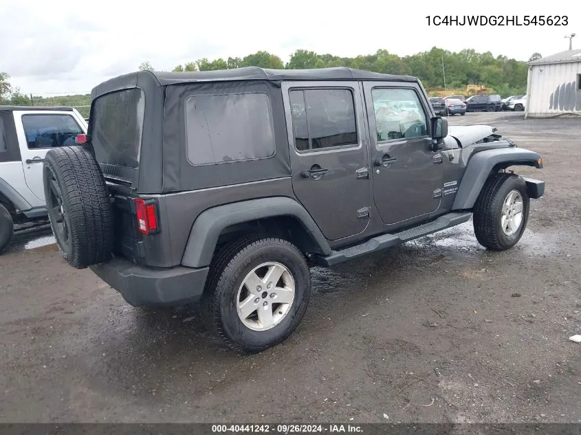 2017 Jeep Wrangler Unlimited Sport 4X4 VIN: 1C4HJWDG2HL545623 Lot: 40441242