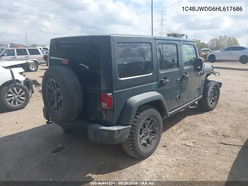 2017 Jeep Wrangler Unlimited Sport VIN: 1C4BJWDG6HL617686 Lot: 40441531