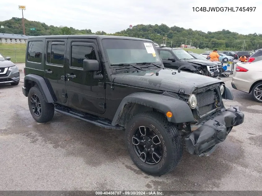 1C4BJWDG7HL745497 2017 Jeep Wrangler Unlimited Sport 4X4