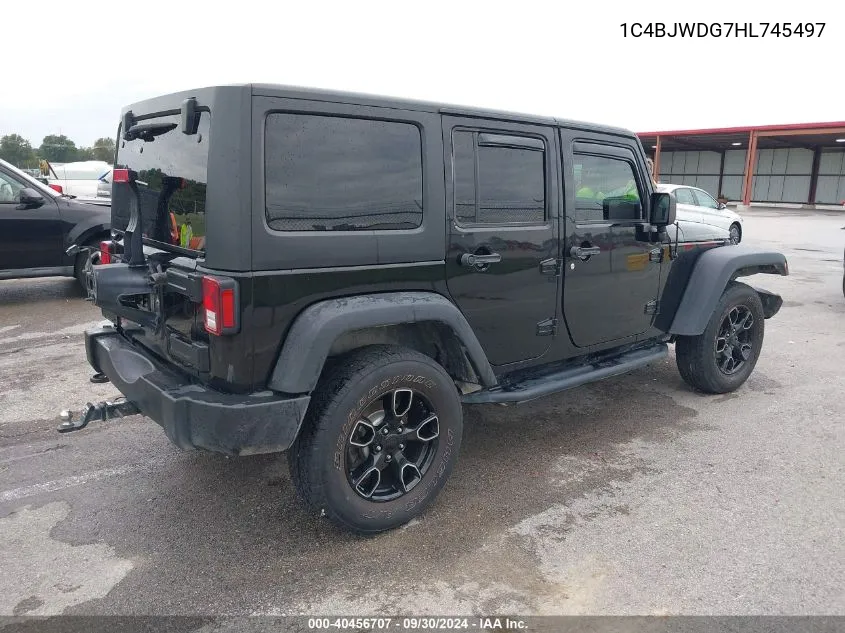 1C4BJWDG7HL745497 2017 Jeep Wrangler Unlimited Sport 4X4