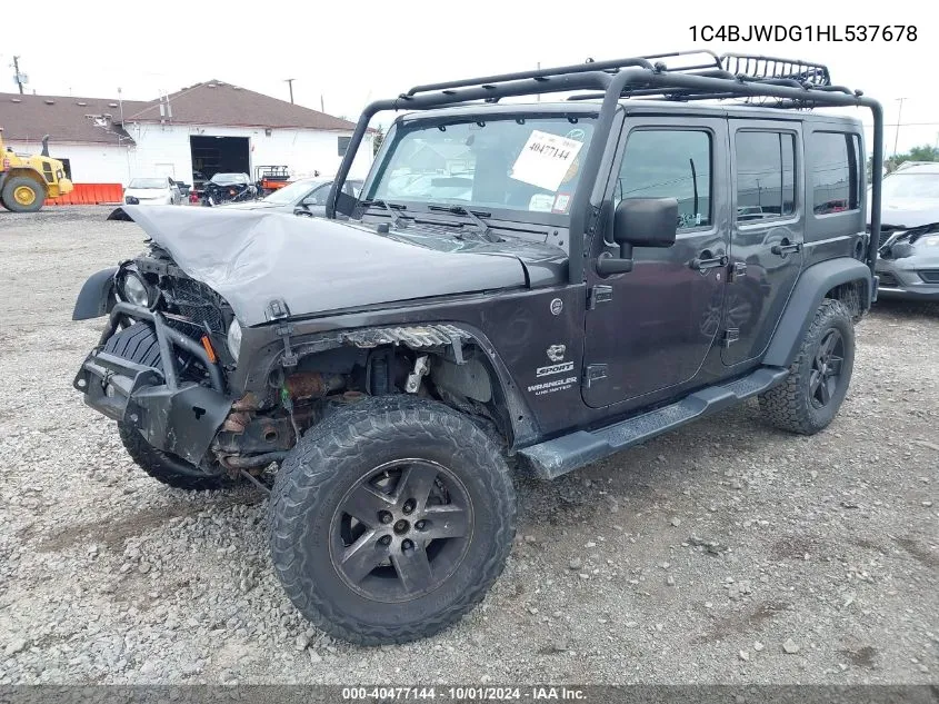 1C4BJWDG1HL537678 2017 Jeep Wrangler Unlimited Sport