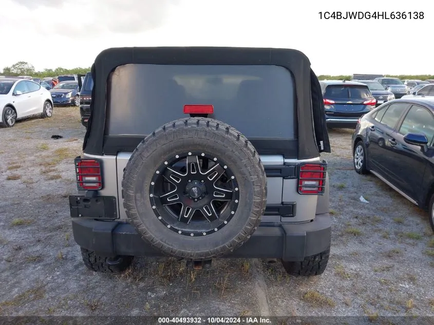 1C4BJWDG4HL636138 2017 Jeep Wrangler Unlimited Sport