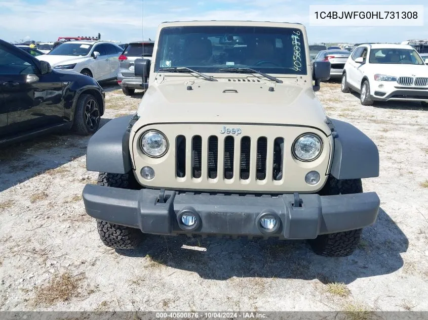 2017 Jeep Wrangler Unlimited Rubicon 4X4 VIN: 1C4BJWFG0HL731308 Lot: 40500876