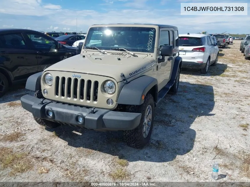 1C4BJWFG0HL731308 2017 Jeep Wrangler Unlimited Rubicon 4X4