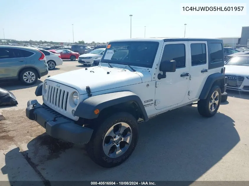 2017 Jeep Wrangler Unlimited Sport 4X4 VIN: 1C4HJWDG5HL601957 Lot: 40516504